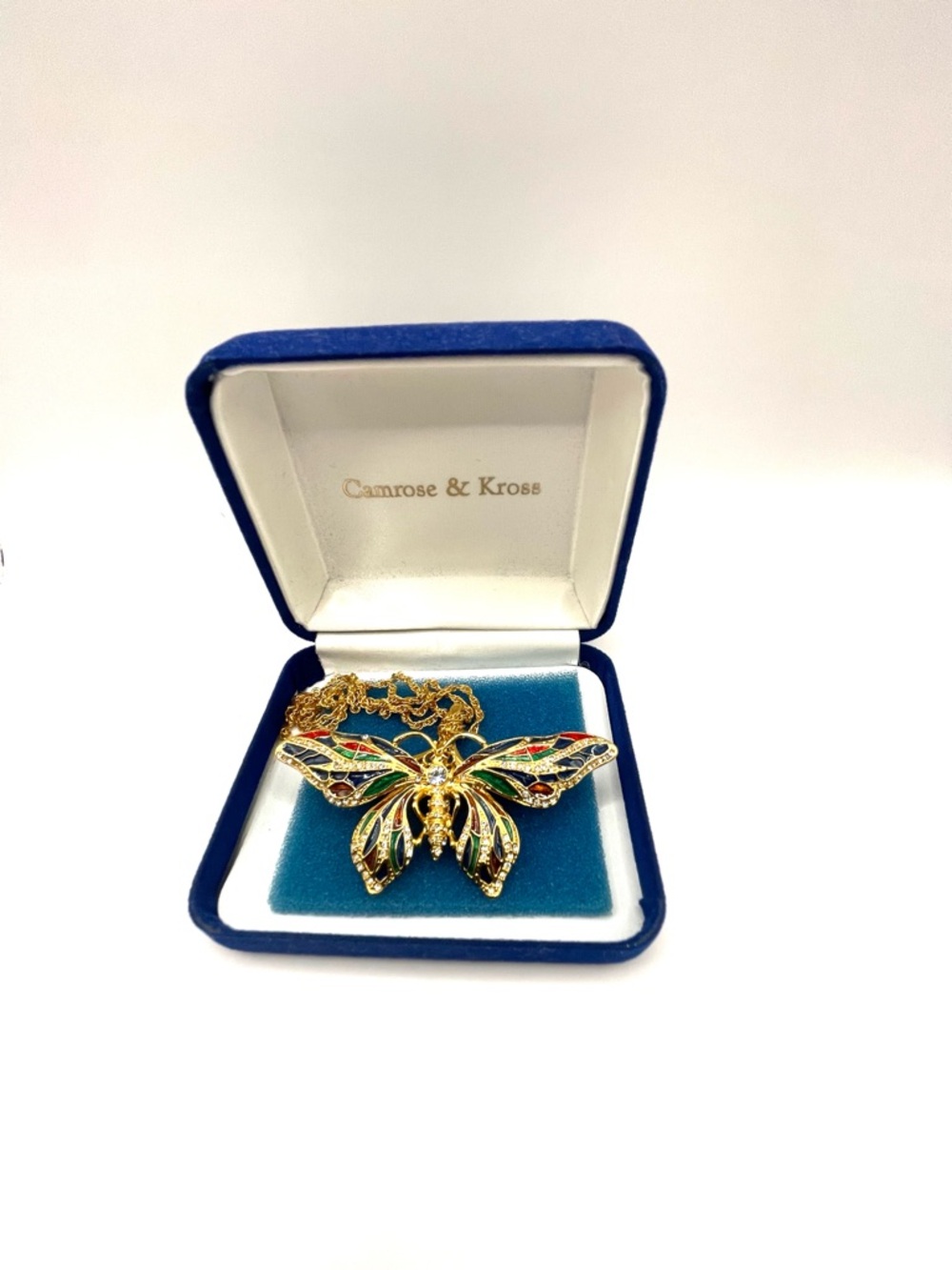 Camrose & Kross Vintage Jacqueline Kennedy Butterfly Pendant & Necklace